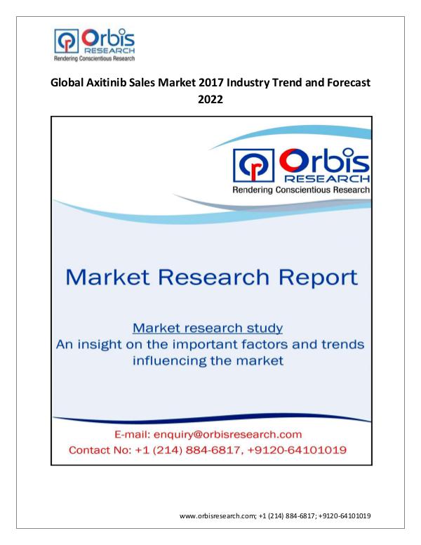 Forecast and Trend Analysis on Global Axitinib Sal