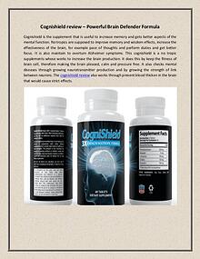 Cognishield review – Powerful Brain Defender Formula