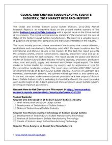 Sodium Lauryl Sulfate Market 2012-2022 Analysis, Trends and Forecasts