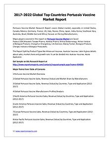 Global Pertussis Vaccine market Revenue and Growth Rate Forecast 2017