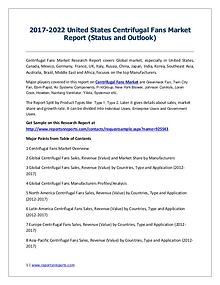 2017-2022 Global Top Countries Centrifugal Fans Market Report