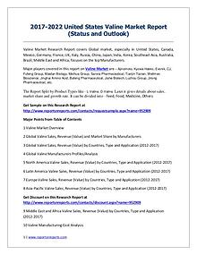 Valine Market 2017 Analysis, Trends and Forecasts 2022