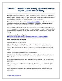 2017-2022 Global Top Countries Mining Equipment Market Report