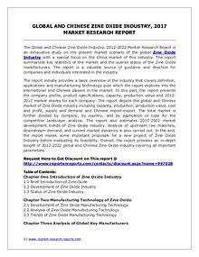 Zine Oxide Market 2012-2022 Analysis, Trends and Forecasts