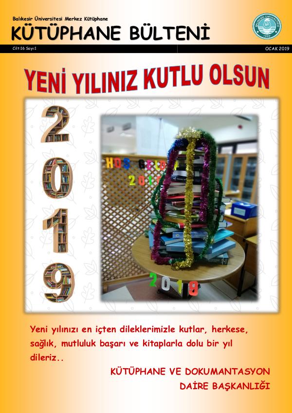 Balikesir Universitesi Kutuphane Bulteni ocak2019