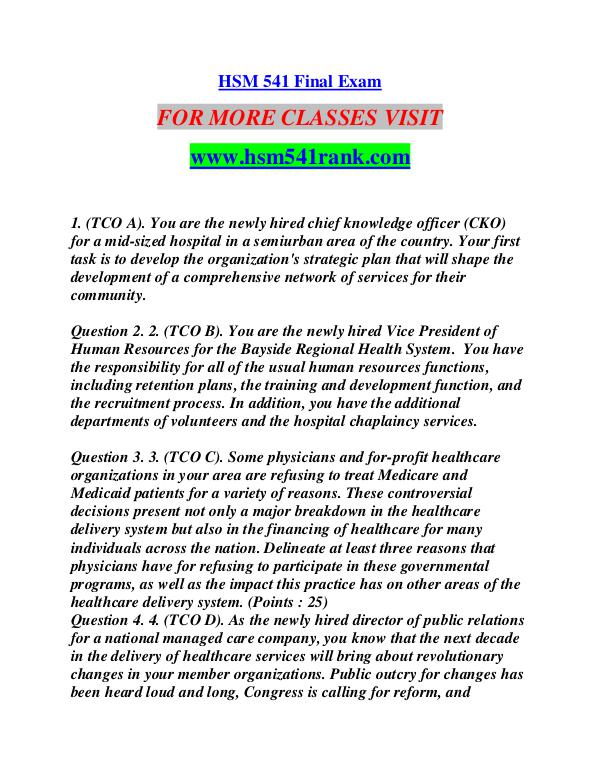 HSM 260 EDU Invent Yourself/hsm260edu.com HSM 541 RANK Invent Yourself/hrm541rank.com