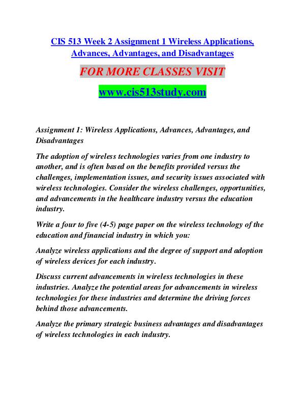 CIS 513 STUDY Extraordinary Life/cis513study.com CIS 513 STUDY Extraordinary Life/cis513study.com