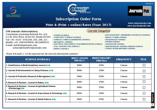 STM Journal Order Form STM Journal Order Form 2017