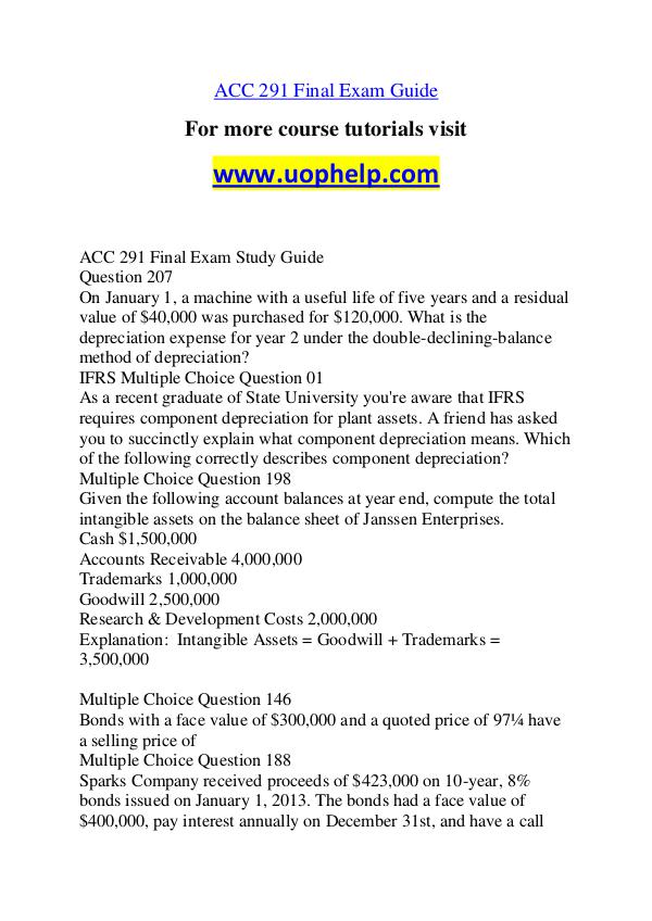 ACC 291 New Seek Your Dream /uophelp.com ACC 291 New Seek Your Dream /uophelp.com