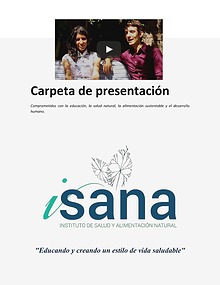 Carpeta de presentación de ISANA