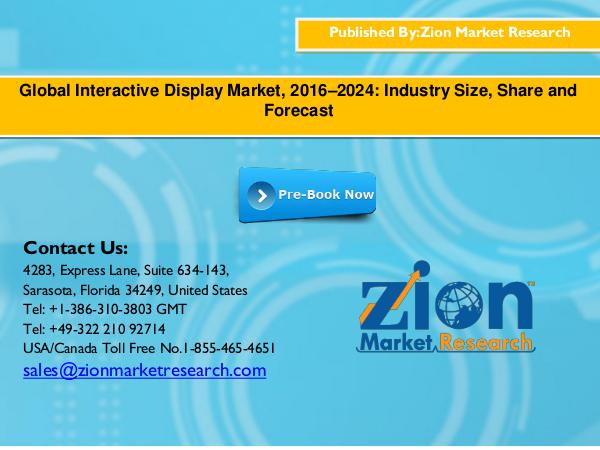 Global Interactive Display Market, 2016–2024: Indu