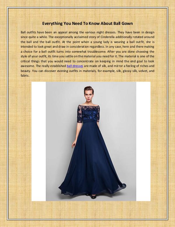 Everything You Need To Know About Ball Gown Everything You Need To Know About Ball Gown