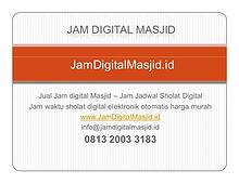 Jam Digital Masjid - Jual Jam Jadwal Sholat Digital Otomatis Harga Mu