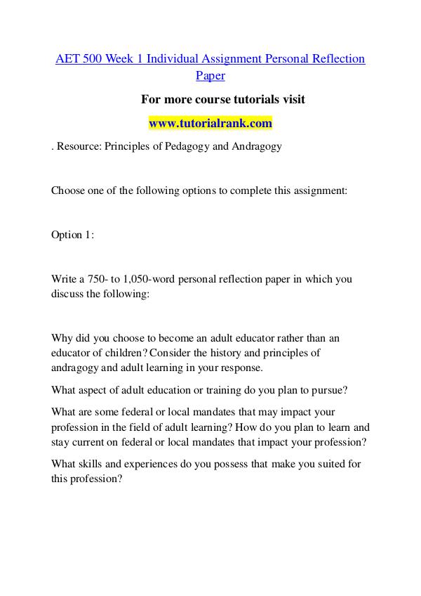 AET 500 Course Great Wisdom / tutorialrank.com AET 500 Course Great Wisdom / tutorialrank.com