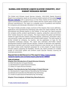 Liquid Glucose Market 2012-2022 Analysis, Trends and Forecasts