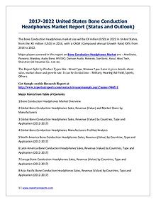 Bone Conduction Headphones Market 2017 Analysis, Trends and Forecasts
