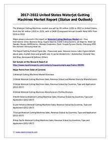 Waterjet Cutting Machines Market 2017 Analysis, Trends and Forecasts