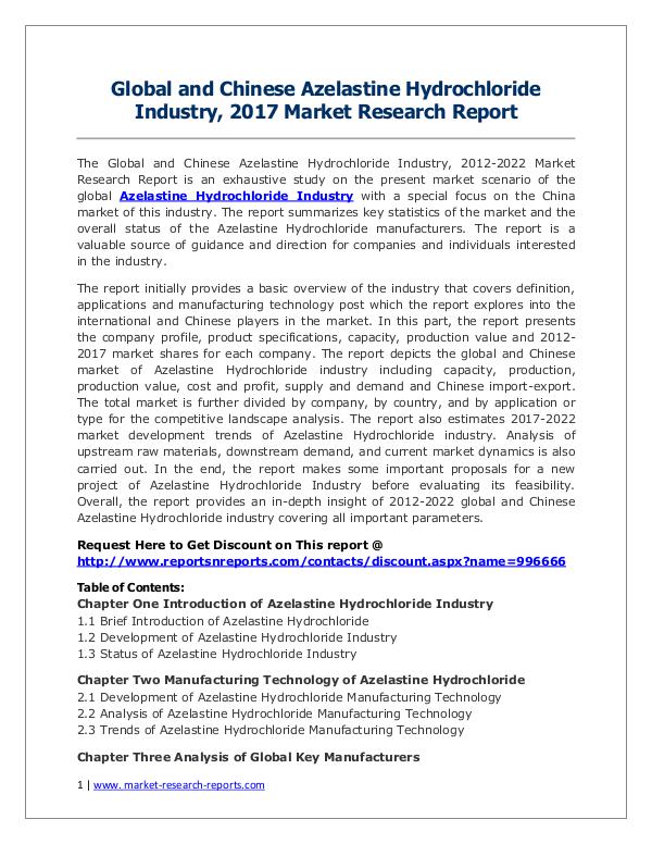 Buspirone Hcl Market Global and Chinese (Value, Cost or Profit) 2022 Global and Chinese Bacitracin Industry, 2017 Marke