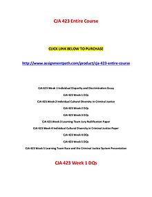 CJA 423 Assignments