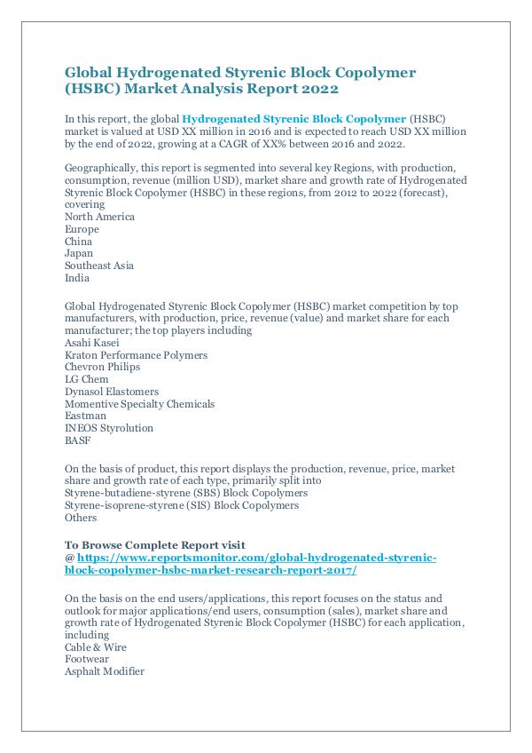 Hydrogenated Styrenic Block Copolymer Market Size