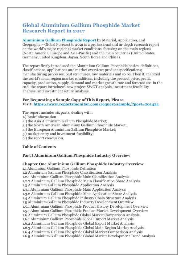 Aluminium Gallium Phosphide Market Research Report