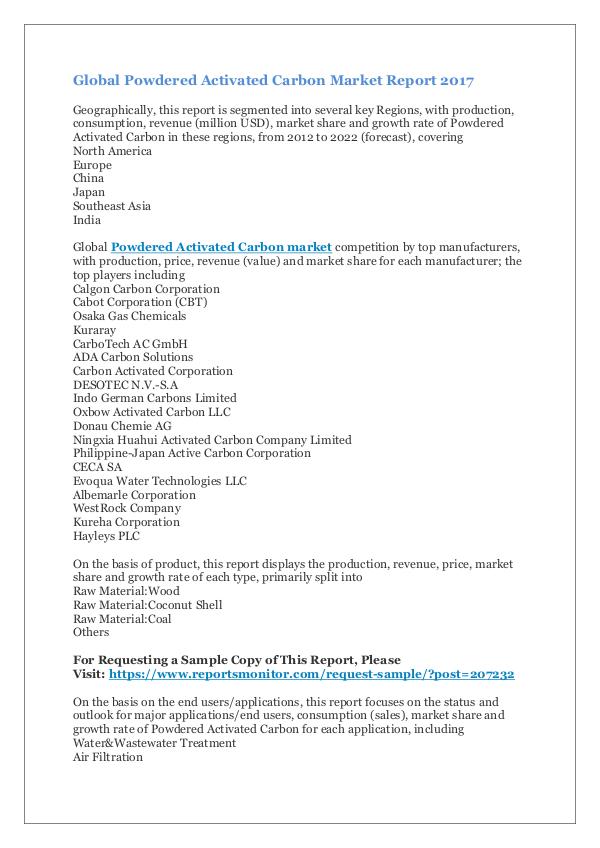 Global Powdered Activated Carbon Market Report