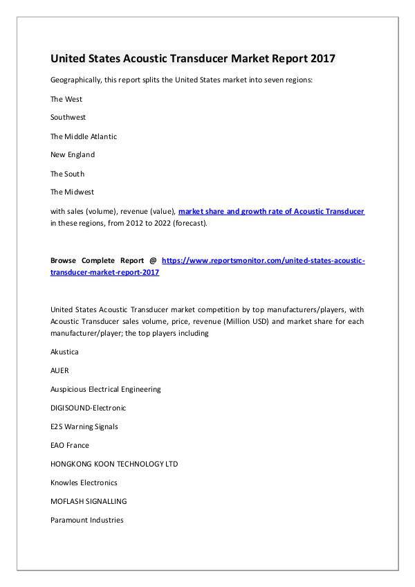 Acoustic Transducer Market Research Report