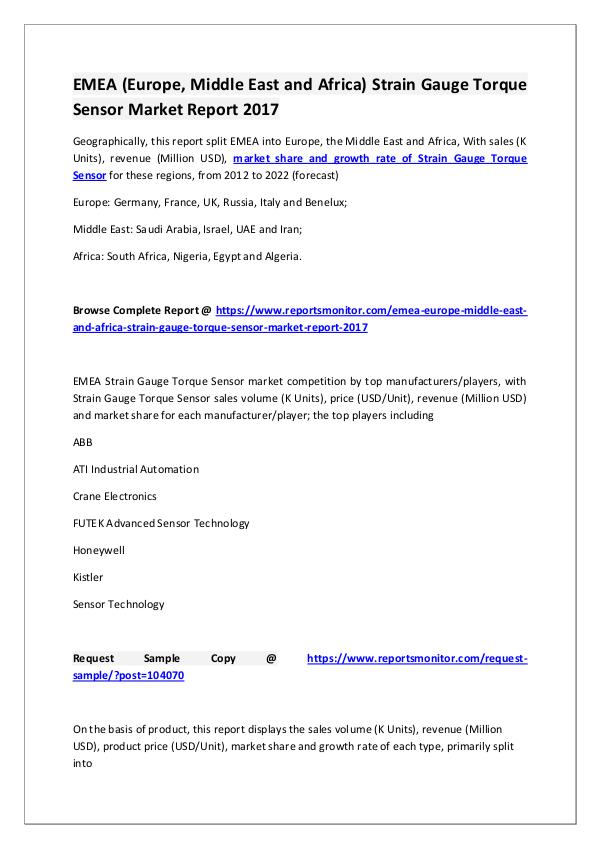 Strain Gauge Torque Sensor Market Research Report