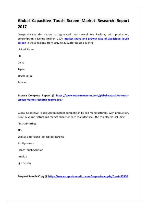 Capacitive Touch Screen Market Research Report