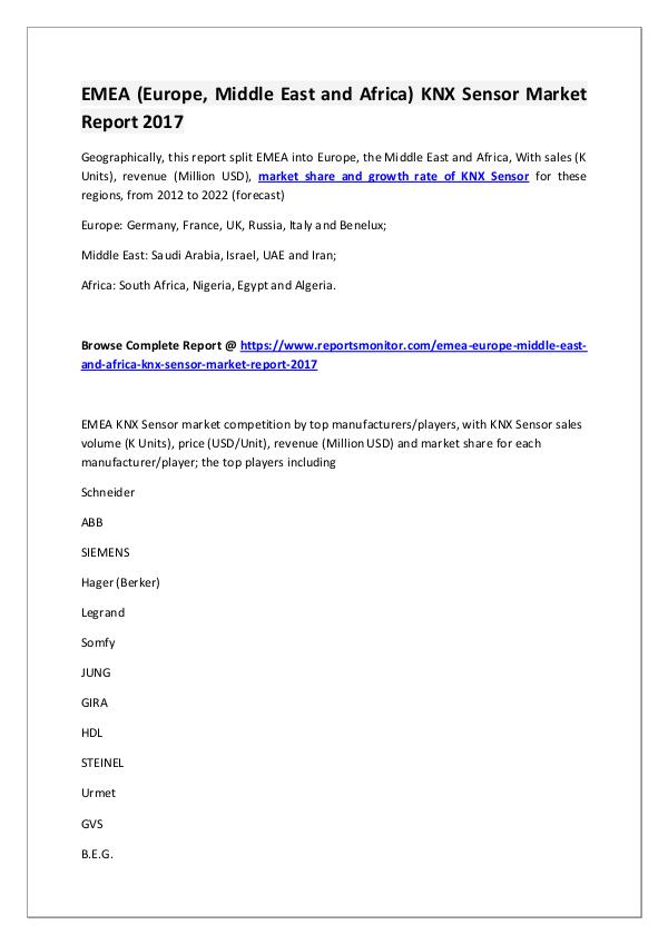 Europe KNX Sensor Market Research Report