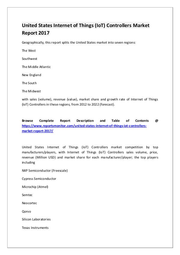 United States Internet of Things (IoT) Controllers