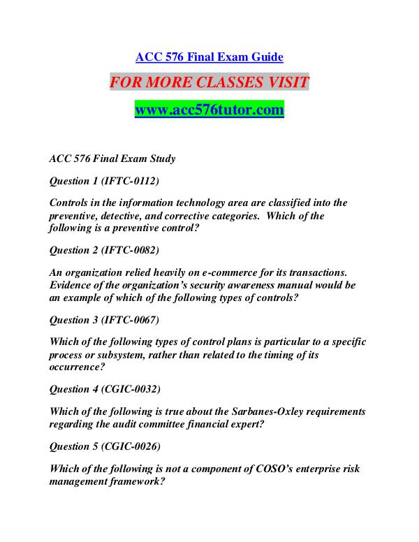 ACC 576 TUTOR Invent Yourself/acc576tutor.com ACC 576 TUTOR Invent Yourself/acc576tutor.com