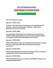 ACC 576 TUTOR Invent Yourself/acc576tutor.com