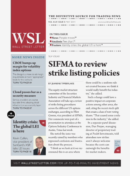 Wall Street Letter VOL. XLVI, NO. 5 - May 2014