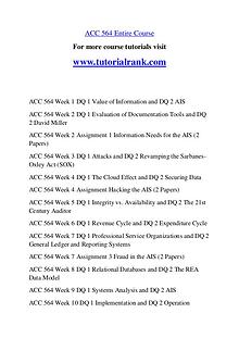 ACC 564 Experience Tradition / tutorialrank.com