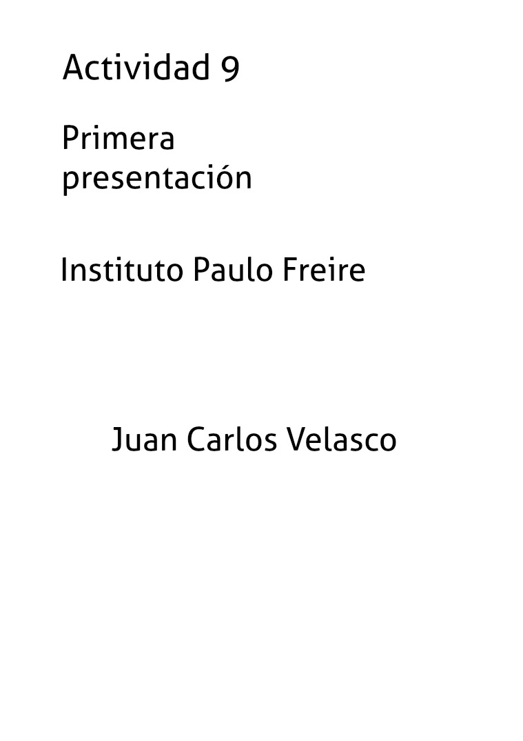 Primera presentacion Actividad 9