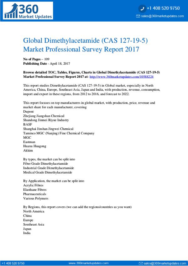 Report- Global-Dimethylacetamide-CAS-127-19-5-Mar