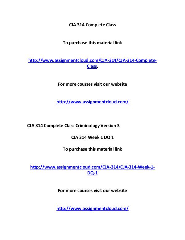 cja 314,uop cja 314,uop cja 314 complete course,uop cja 314 entire co  CJA 314 Complete Class