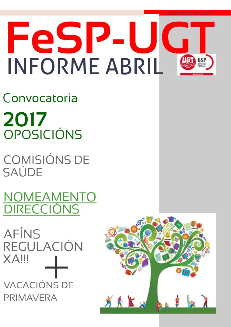 Informe Abril 2017 FeSP-UGT Informe Abril FeSP-UGT