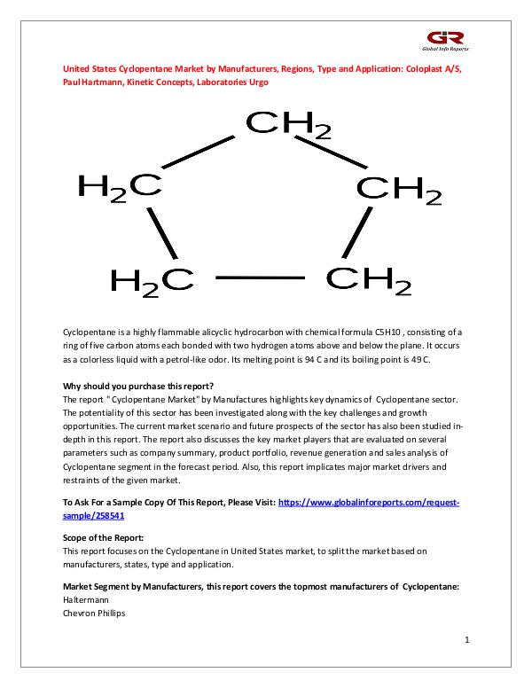 Globalinforeports United States Cyclopentane Market by Manufacturers