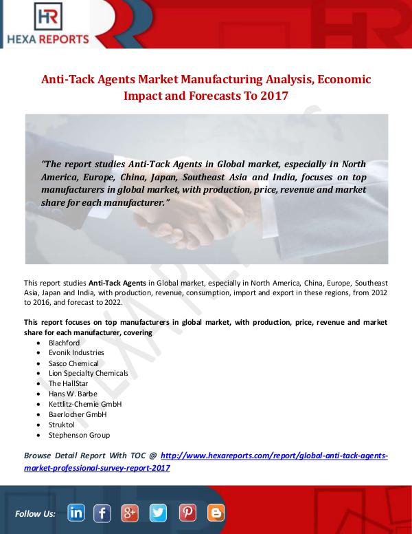 Anti-Tack Agents Market