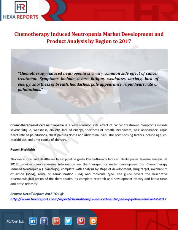 Hexa Reports Industry Chemotherapy Induced Neutropenia Market