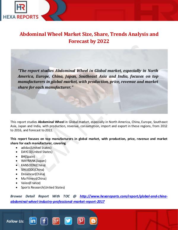 Hexa Reports Industry Abdominal Wheel Market