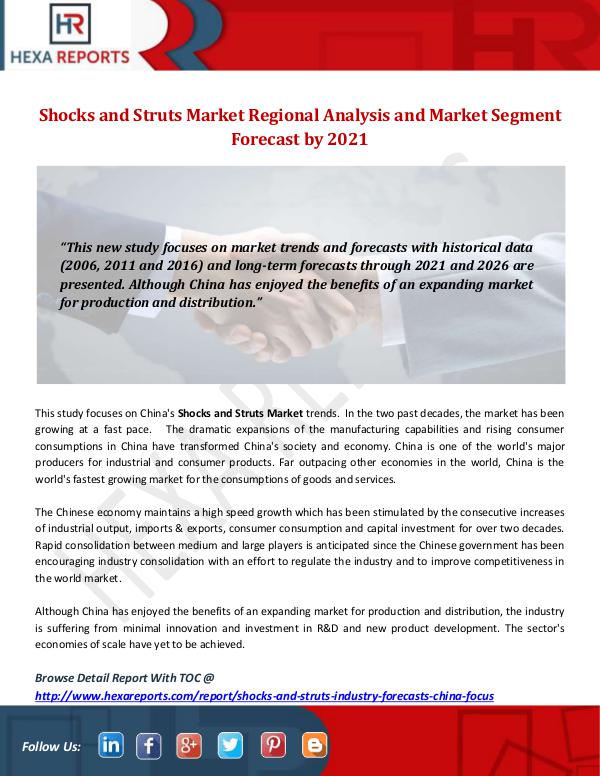 Hexa Reports Industry Shocks and Struts Market