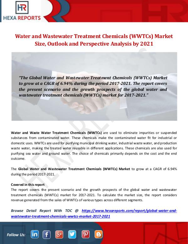 Water and Wastewater Treatment Chemicals (WWTCs)