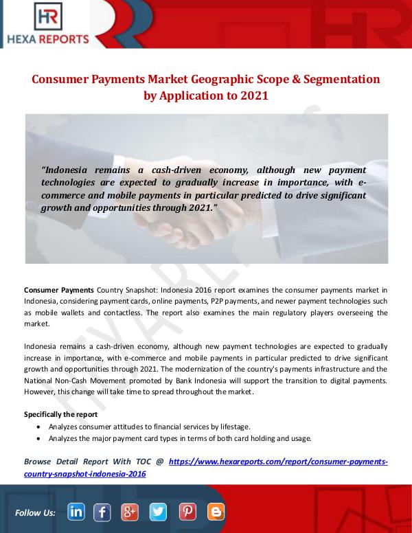 Hexa Reports Industry Consumer Payments Market