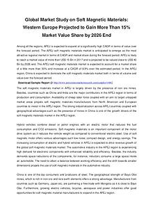 Study on Soft Magnetic Materials Market Gain More Than 15% in 2026