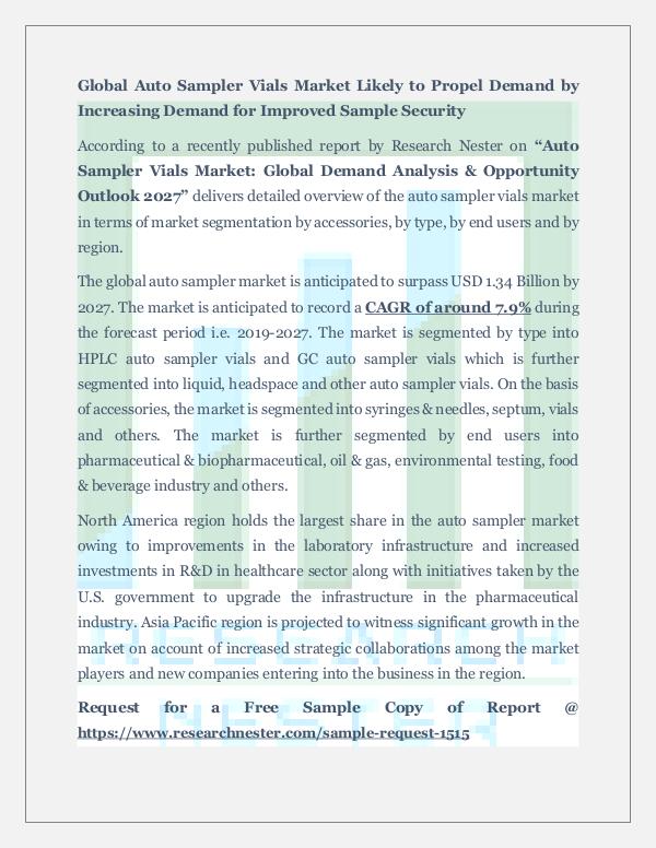Healthcare Auto Sampler Vials Market