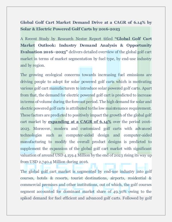 Golf Cart Market Growth Analysis & Future Forecast