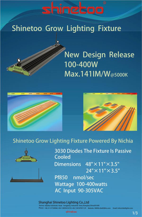 Shinetoo Lighting Catalogue and datasheet Shinetoo LED grow light fixtures